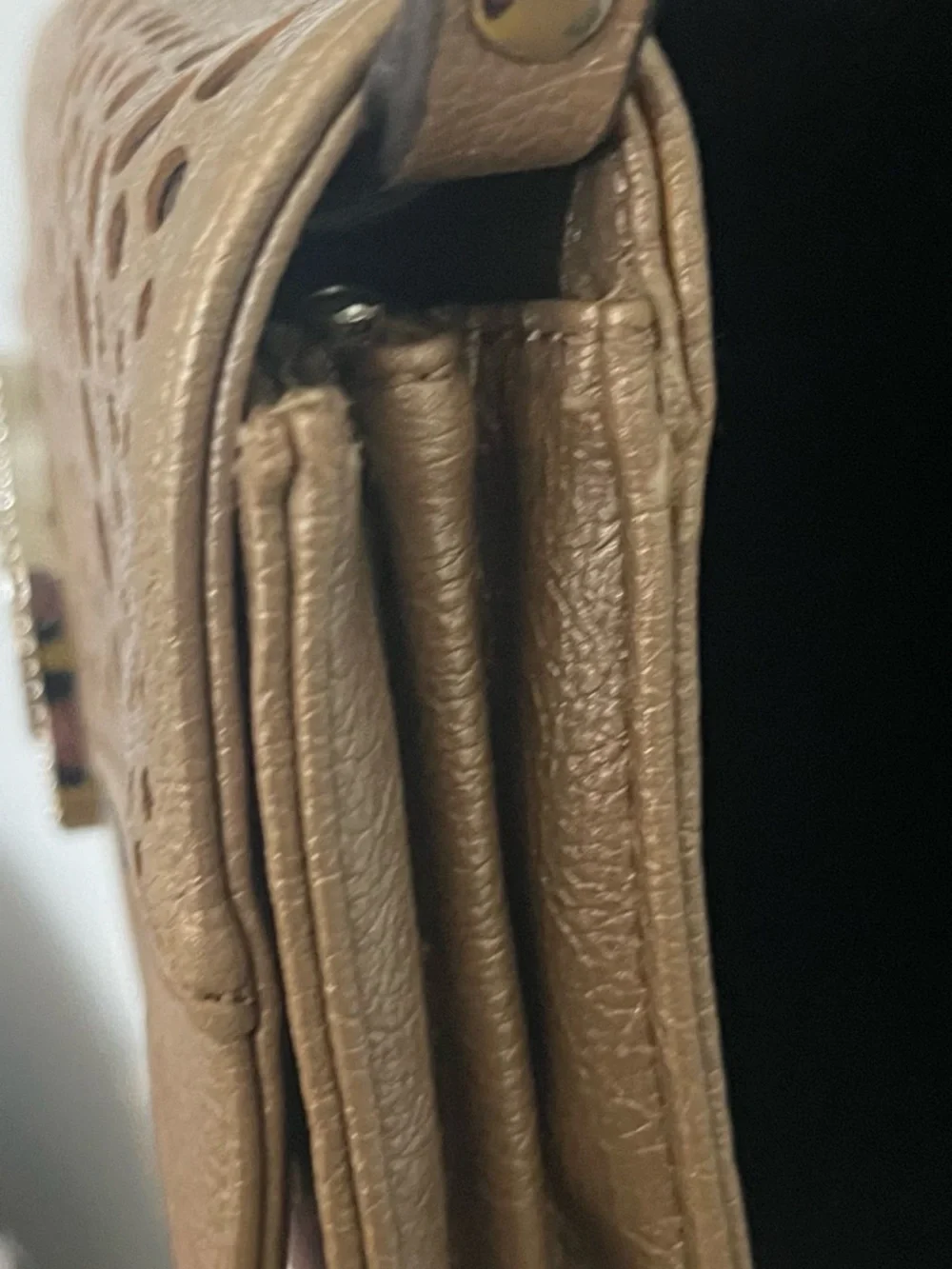 Gold Stud-Accent Kathy Crossbody Bag with Crown Emblem - Picture 4 of 12